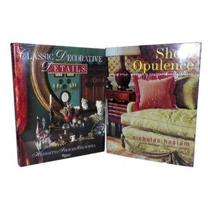 Lot of 2 Interior Design Books Sheer Opulence & Classic Decorative Details
